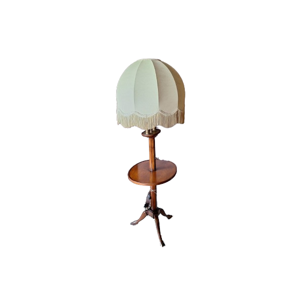 Lampshade lamp (1970s) in vintage cherry wood, image