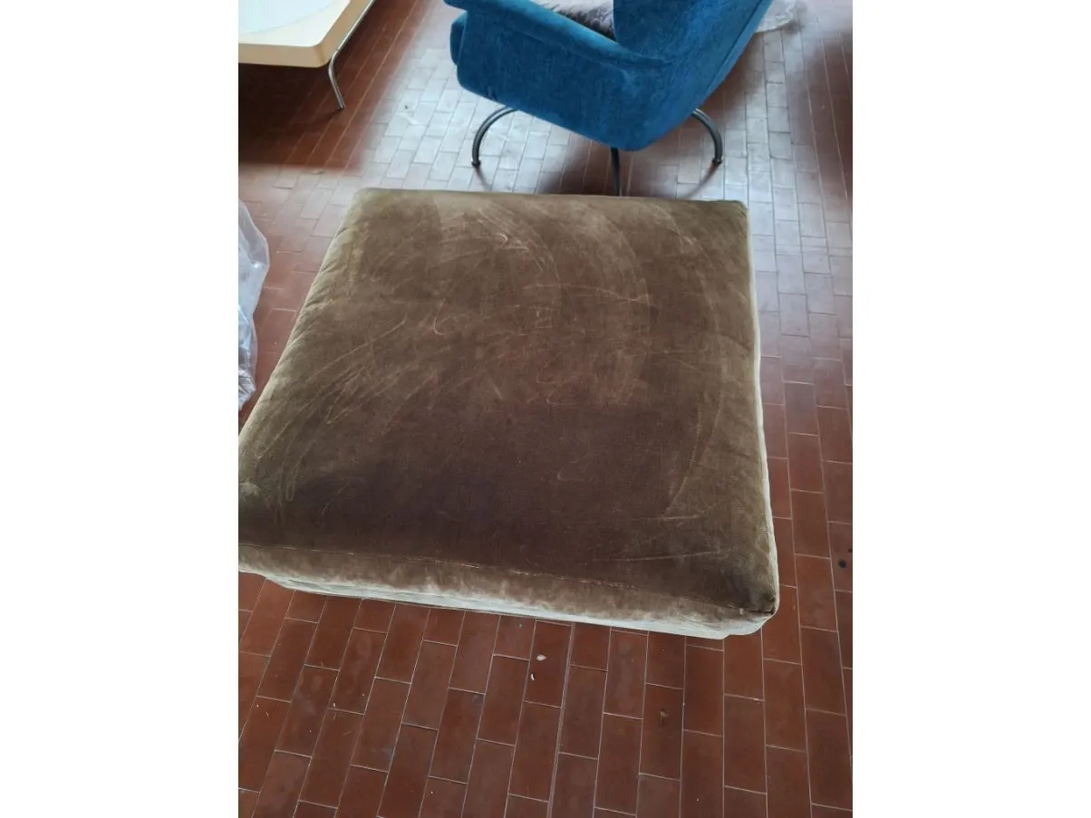Pouf Master in brown velvet, Giorgetti 3