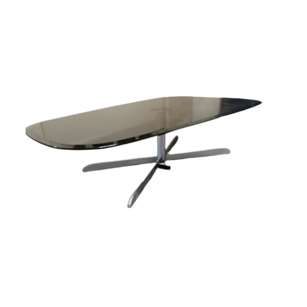 Sassi coffee table in lacquered metal and glass top, Calligaris image