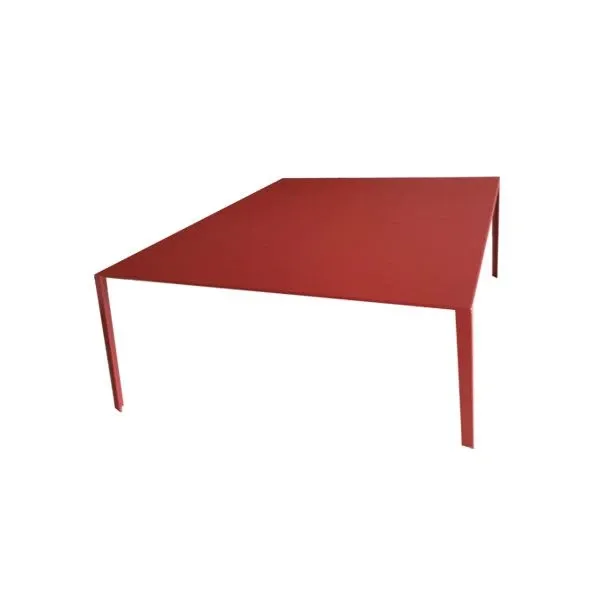 Quadratischer Aluminiumtisch LessLess Color (rot) 
