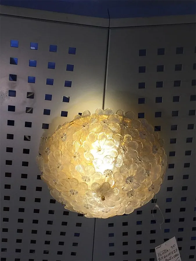 Flora 30 crystal ceiling lamp 1