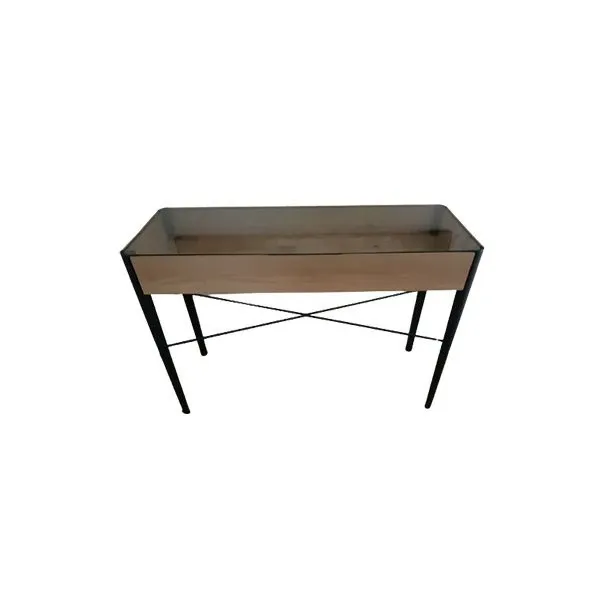 Consolle Window in legno di rovere e vetro, Ethnicraft 