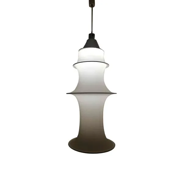 Falkland suspension lamp in fabric (white), Danese Milano 