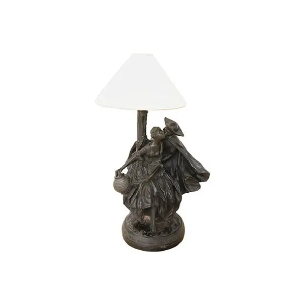 Lampada da tavolo vintage in terracotta (anni '20),  