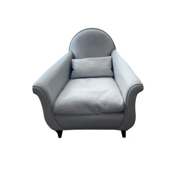 Lyra icon armchair in leather and beech (grey), Poltrona Frau image