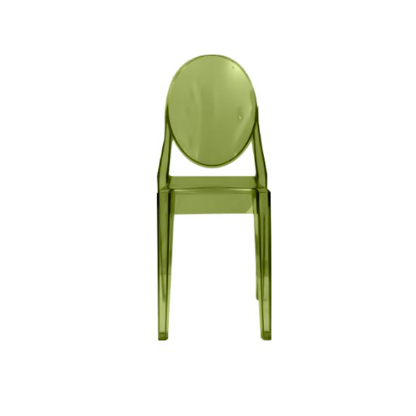 Sedia Victoria Ghost in policarbonato (verde), Kartell