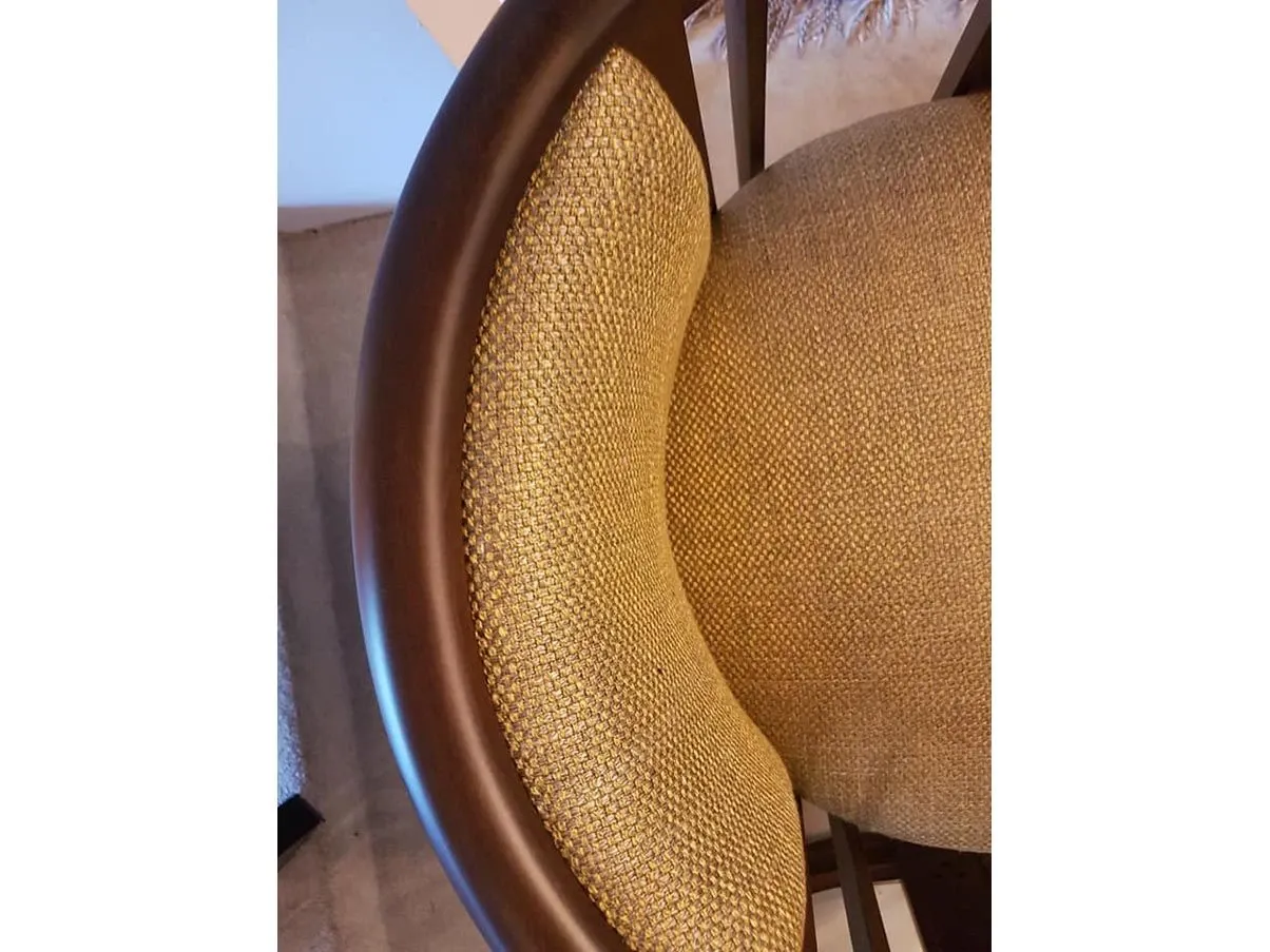 Set of 2 Gallery vintage armchairs in beech wood 4