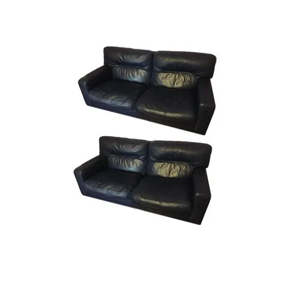 2-seater sofa set Salomè leather (blue), Poltrona Frau image