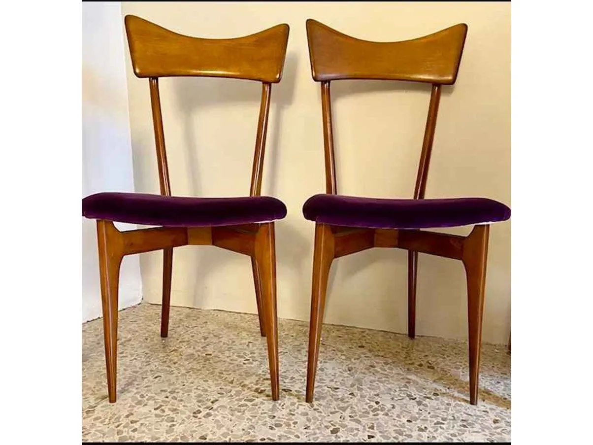 Set 2 sedie vintage di Ico Parisi 3