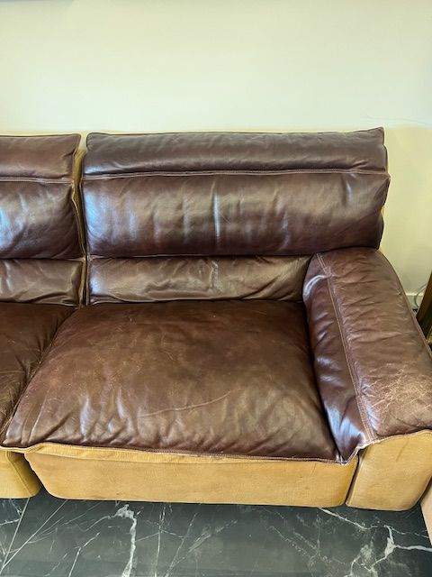 Set di 4 divani 4 posti vintage Linea Safari 2 Redwall di Carlo Bartoli 12