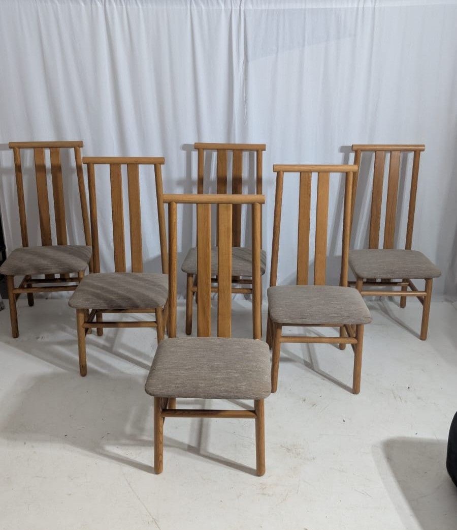 Set of 6 high back chairs Zea by Anning Sarian (1980s) Main