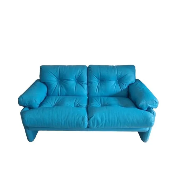 Coronado sofa in light blue leather, B&B Italia image