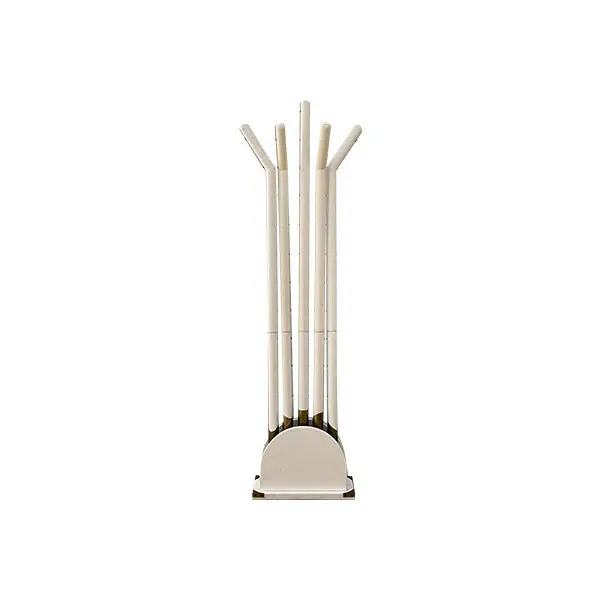 Vintage coat hanger in white lacquered wood (1980s) image