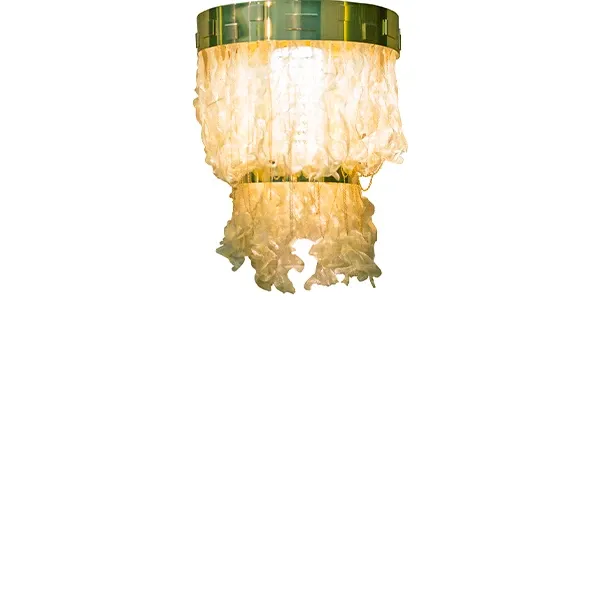 Applique Wawe in ottone lucido, Anacleto Mariani 