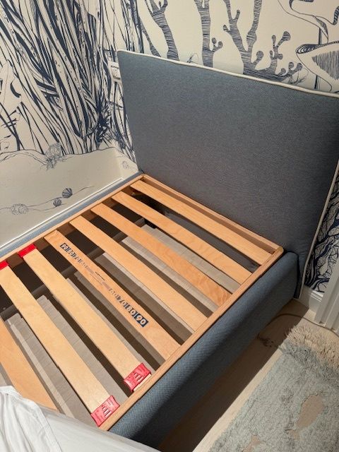 Single fabric bed (blue) 3