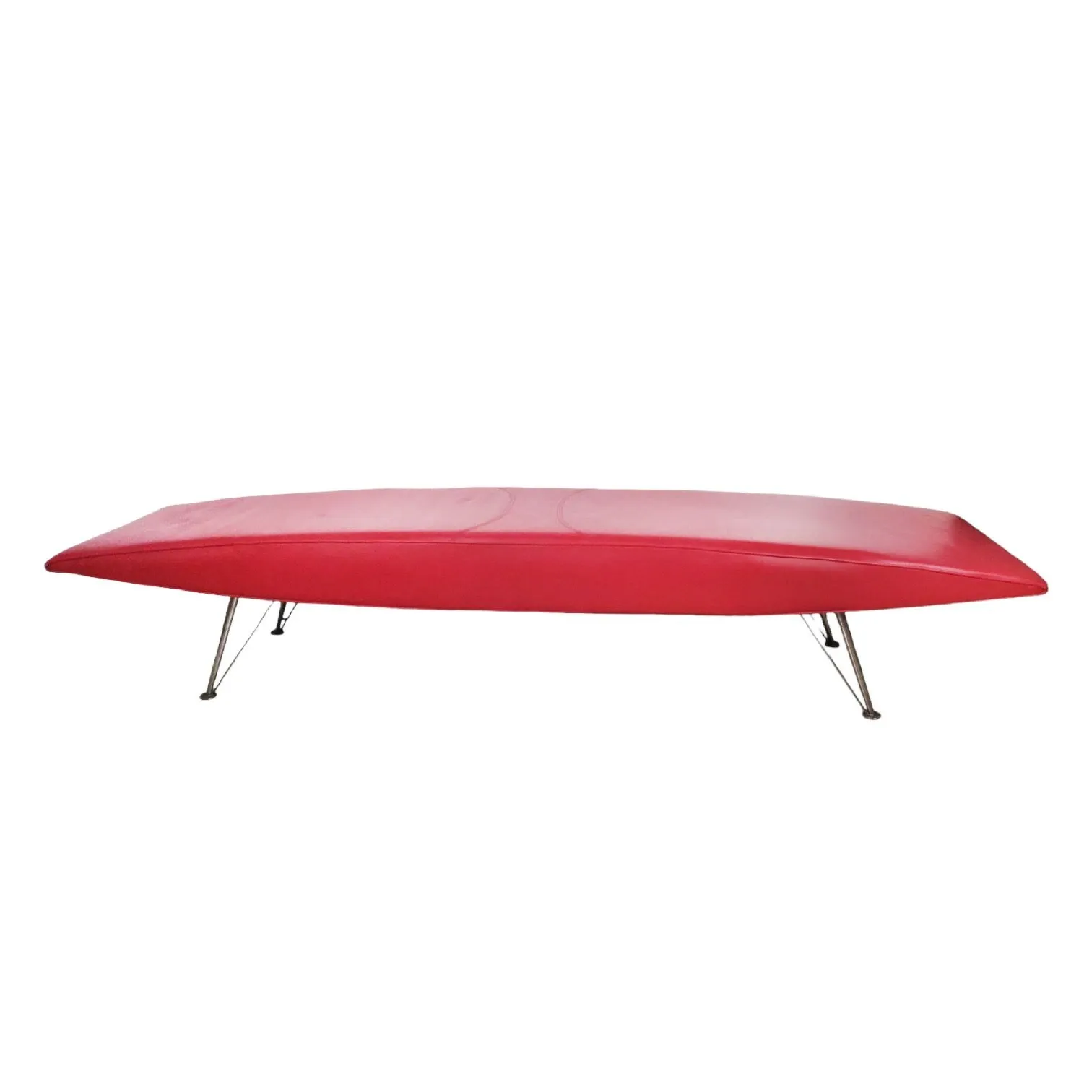 Plana bench in red leather, Moroso 3