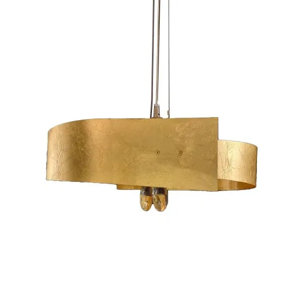 Pendant lamp in metal plate (gold), Elle4 image