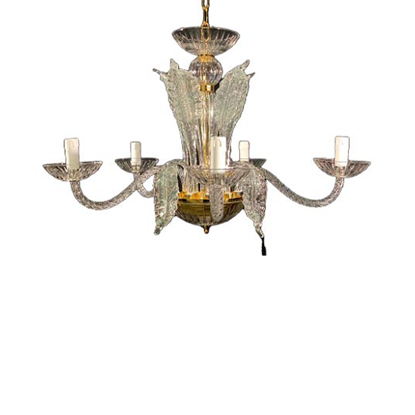 Classic 6019/5 glass chandelier, Or Illuminazione image