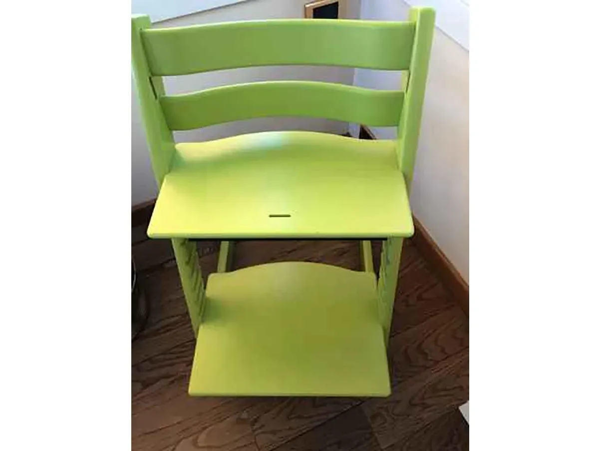 Sedia Tripp Trapp per bambini in legno (verde), Stokke 3