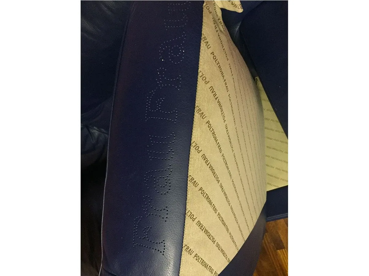 2-seater sofa set Salomè leather (blue), Poltrona Frau 4