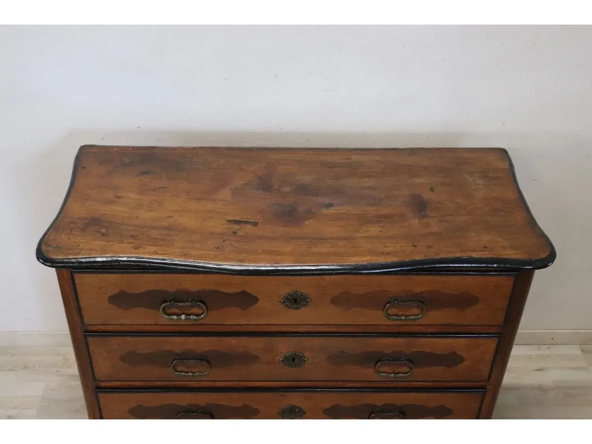 Vintage chest of drawers in inlaid walnut wood ('600), 2