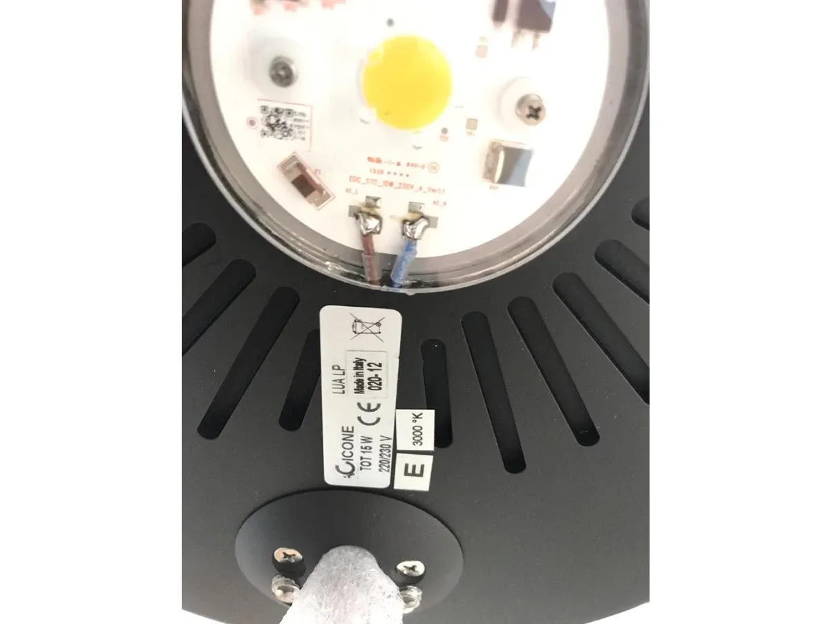 Lampada da tavolo Luà LP disco regolabile (nero) 1