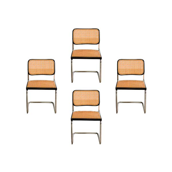 Set of 4 Cesca B32 chairs by Marcel Breuer (1980s), Alivar image