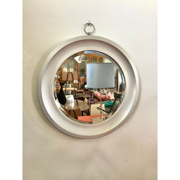 Vintage 70er Aluminium Wandspiegel image
