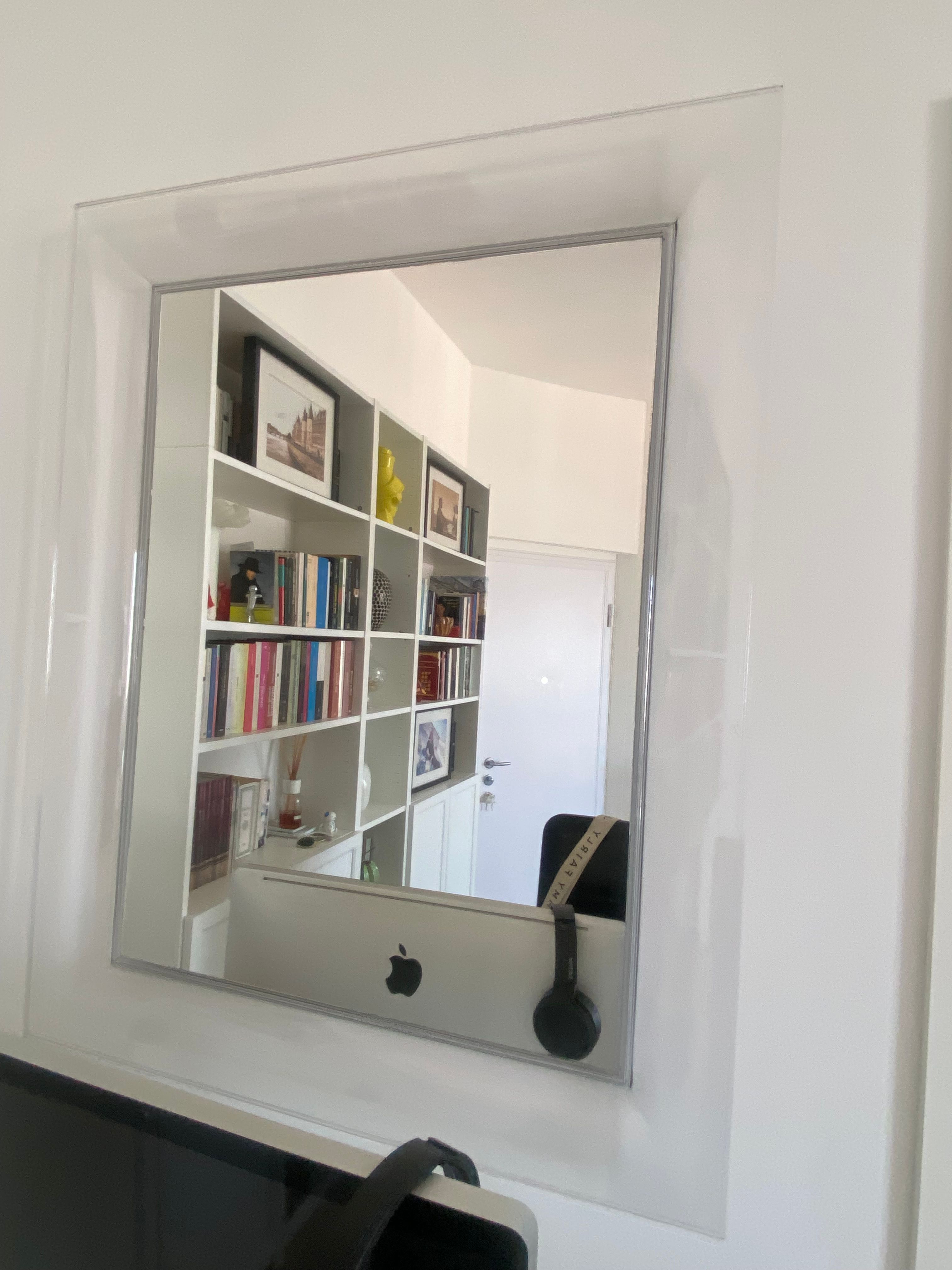 Specchio da parete rettangolare Francois Ghost trasparente, Kartell Front