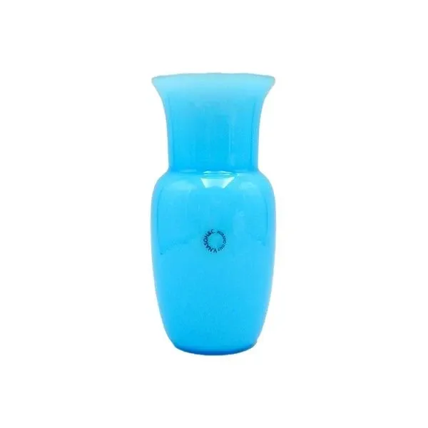 Opal vase in blue glass, Nason&amp;C image