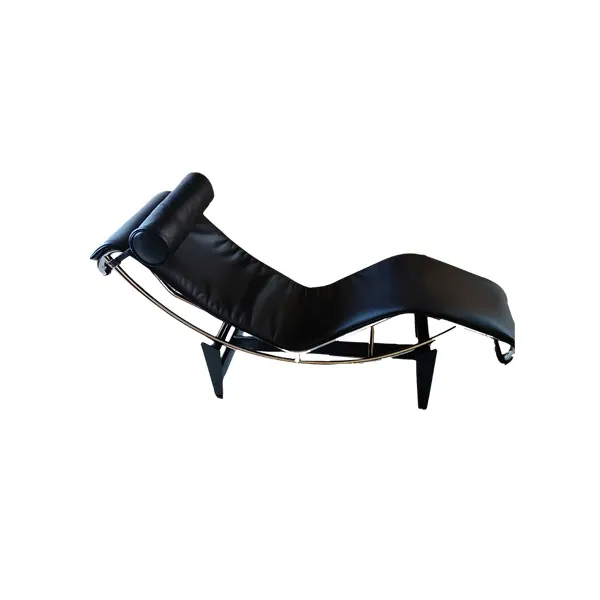 Chaise longue LC4-LC50 pelle con poggiatesta (nero), Cassina image