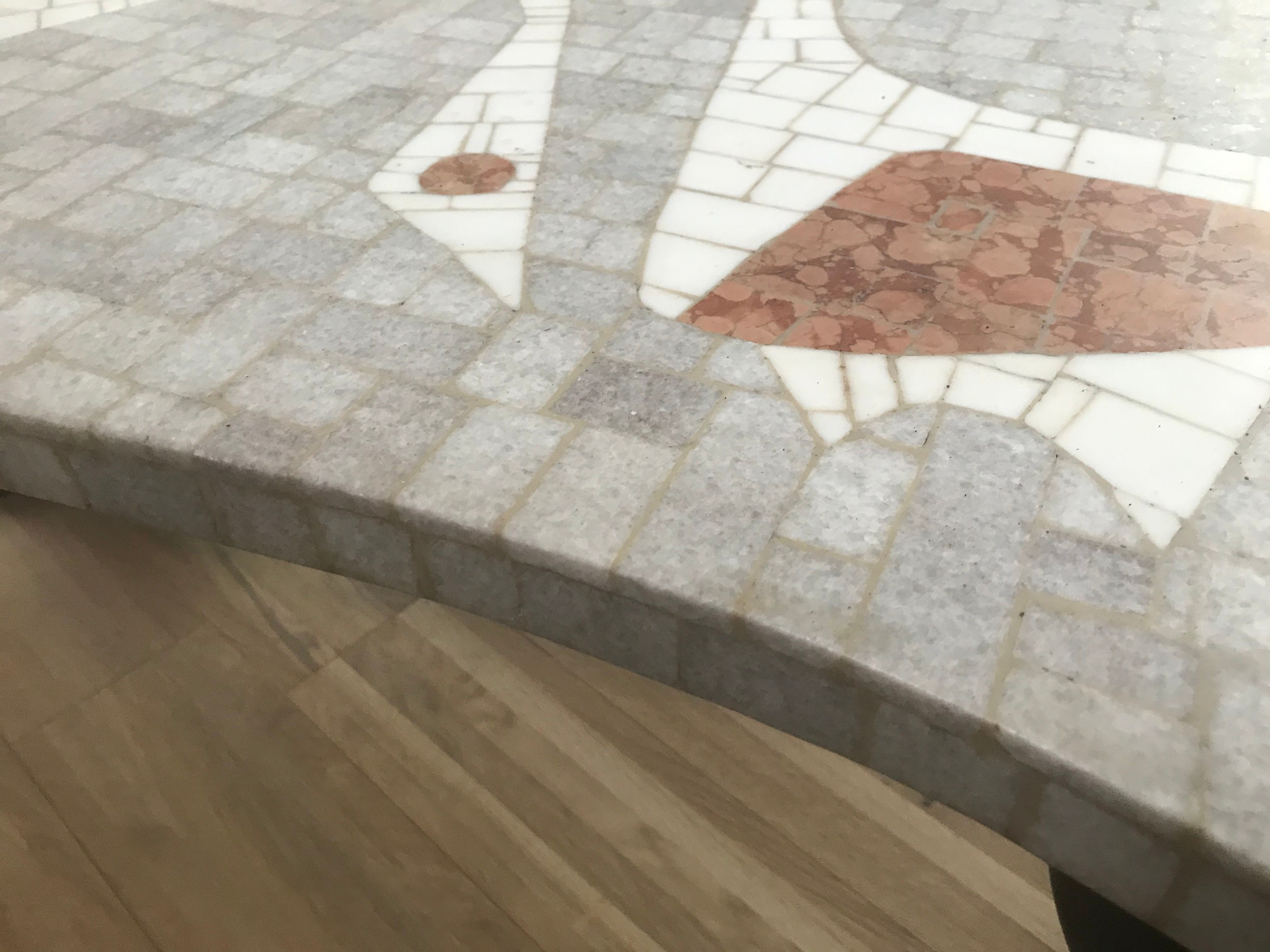 Table basse mosaïque Berthold Muller années 50 60 Defects