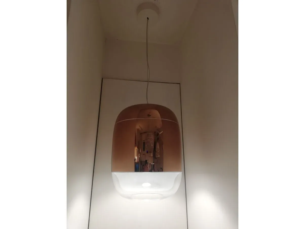 Lampada a sospensione Gong S5 in rame, Prandina 1