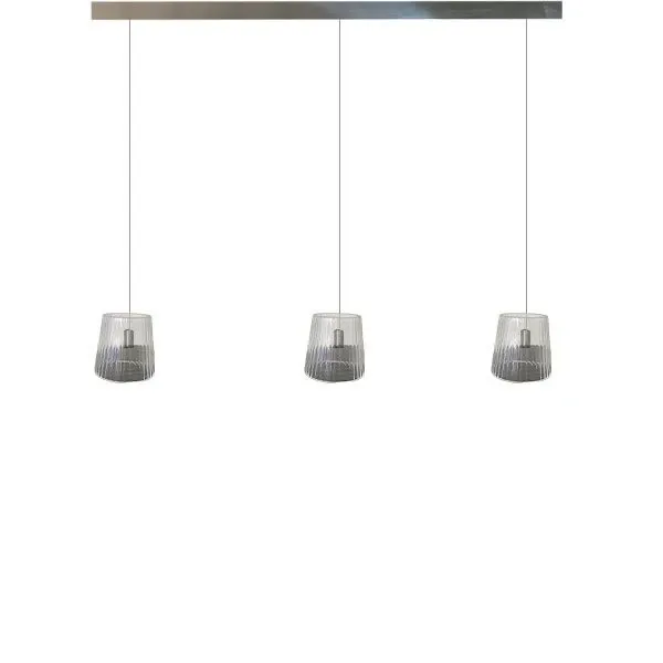 Lumè S3L suspension lamp in metal and crystal, De Majo image