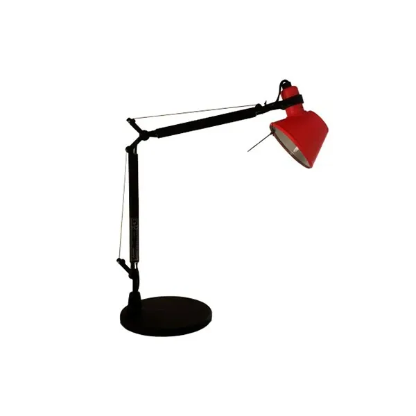 Tolomeo Micro aluminum table lamp (black and red), Artemide image