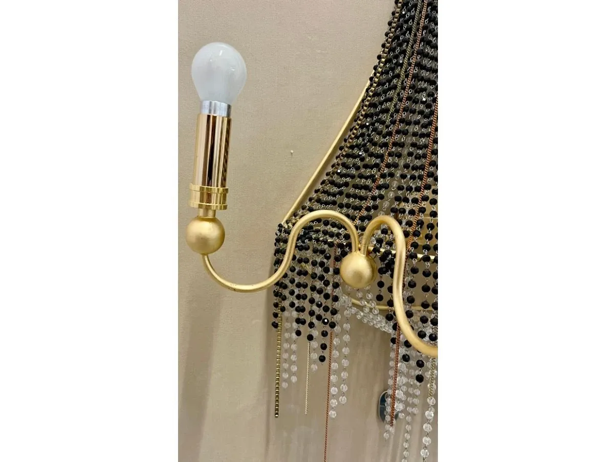 Applique a 4 luci nera e oro, Patrizia Garganti 3