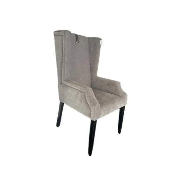 Tempio armchair in gray fabric, Eichholtz 