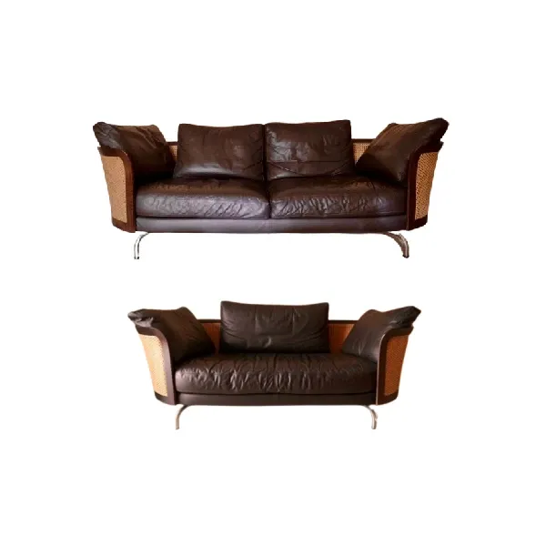 Set of 2 Virginia sofas in leather, Giorgetti image