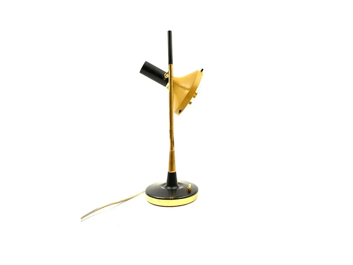 Lampada da tavolo vintage 533 ottone (anni '50), Lumi Milano 