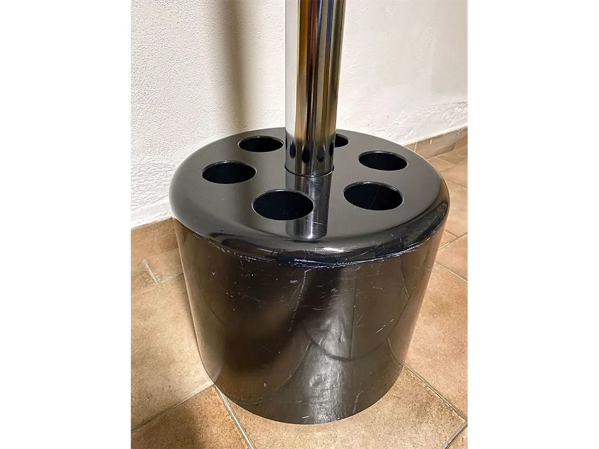 Vintage coat rack with umbrella stand (black), Velca Legnano 6