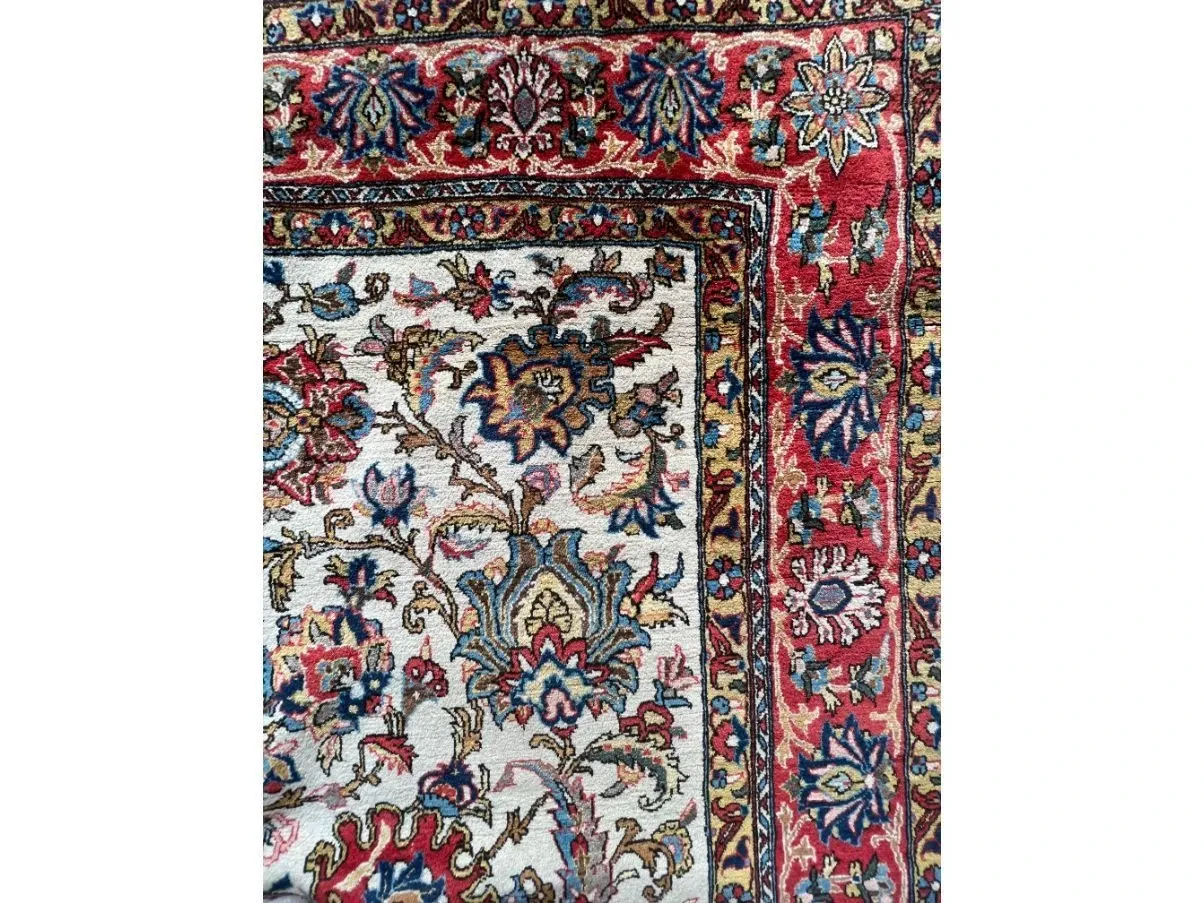 Vintage carpet decorated in wool and cotton (1950s), 5