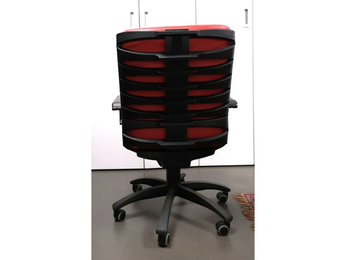 Antropovarius armchair in red leather, Poltrona Frau 5