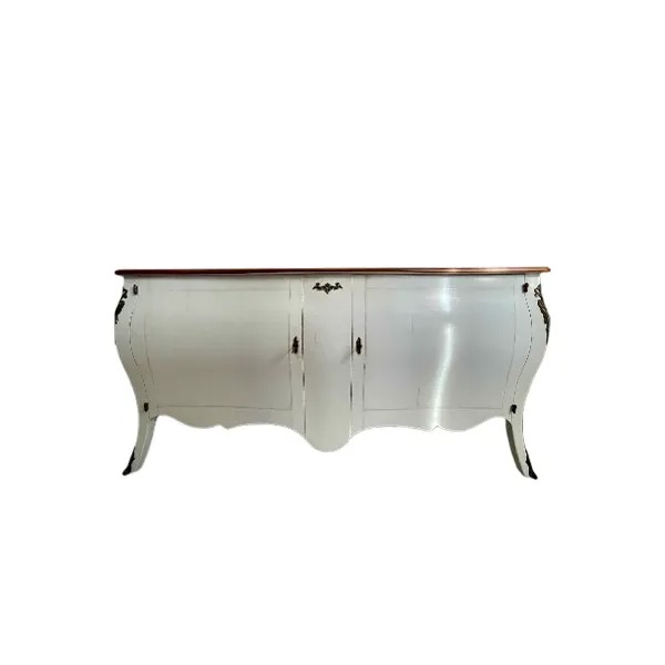 Credenza a due ante in legno ciliegio e noce, Stella del Mobile image