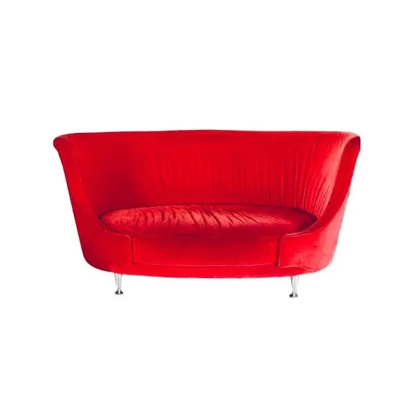 New-tone Oval sofa in fabric and aluminum (red), Moroso image