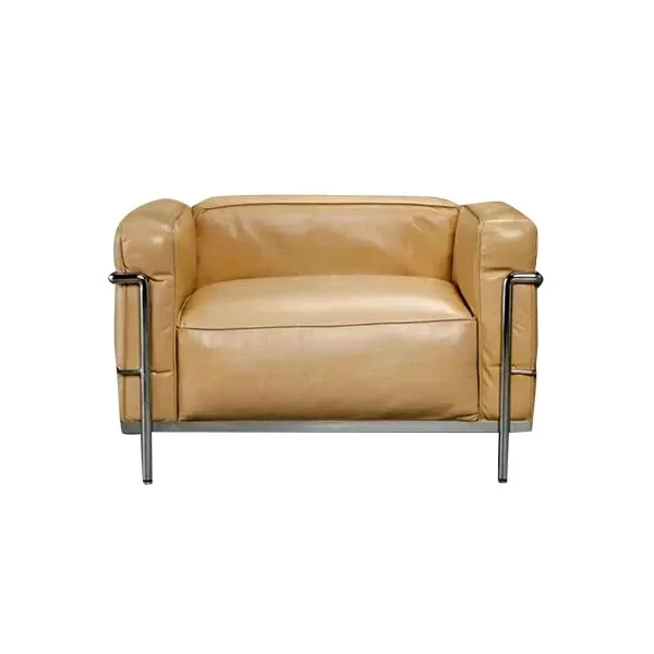 Vintage LC3 armchair in beige leather (1920s), Alivar image