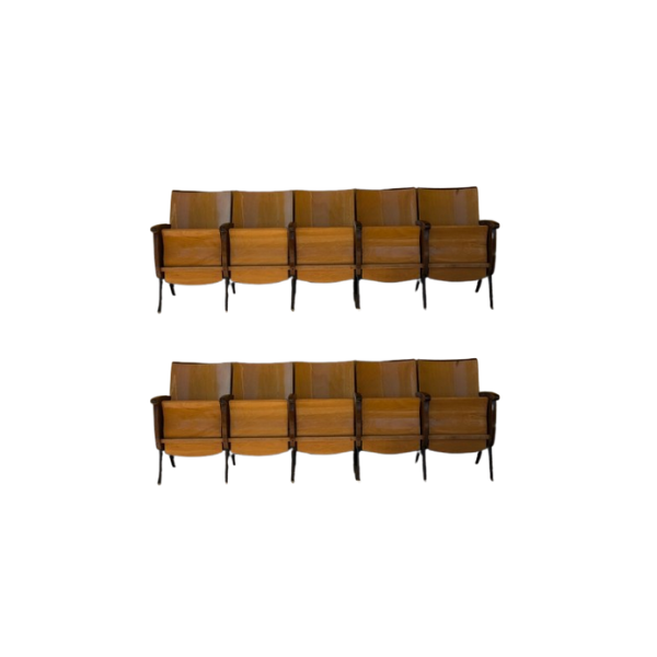 Set of folding cinema chairs (60s), Parretti image