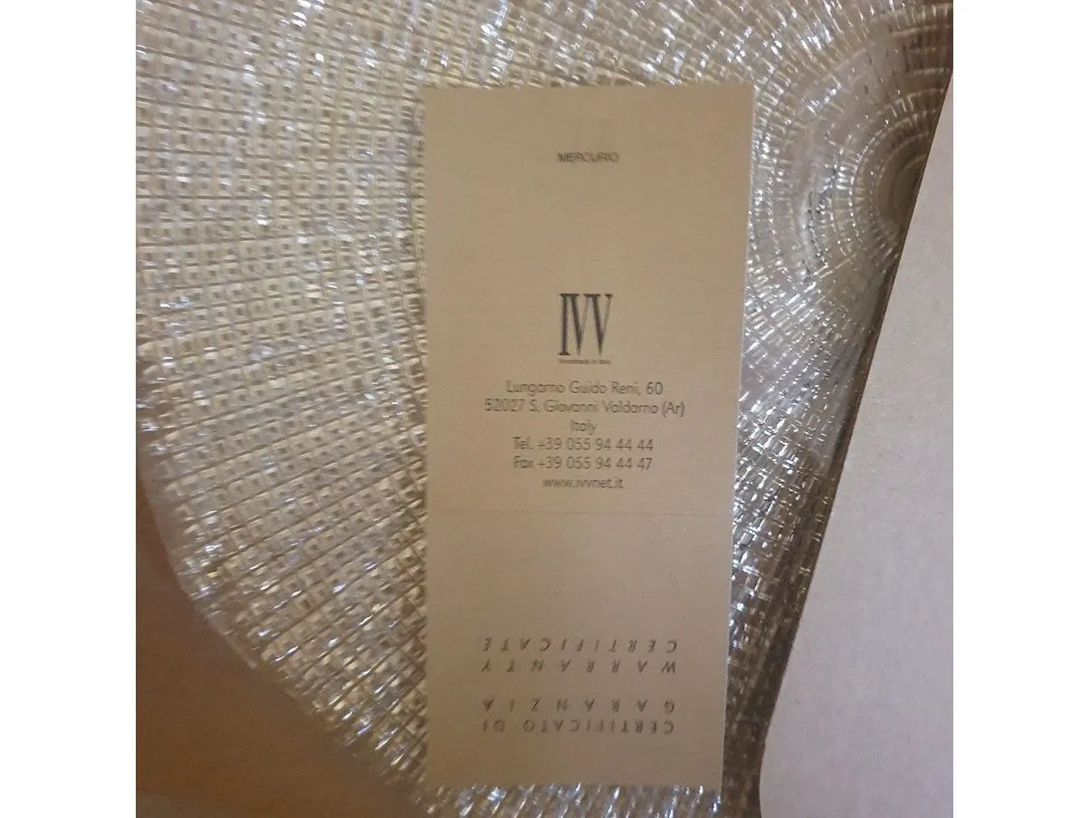 Set of 6 Diamantè centerpieces in transparent glass, IVV 3