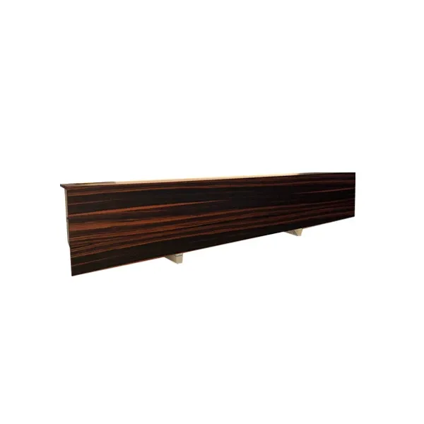 Ludwig sideboard in steel and ebony wood with LED, Acerbis image