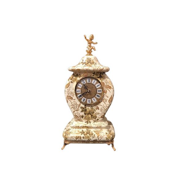 Table clock in 24K gold plated ceramic, Masoni image