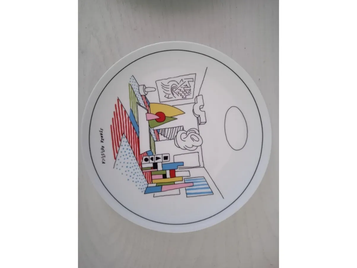 Set 4 piatti in porcellana di Alessandro Mendini, Design Memorabilia 6